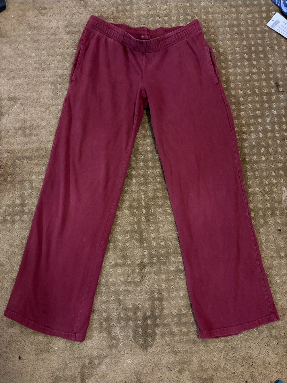 Brandy Melville Burgundy Drawstring Sweatpants